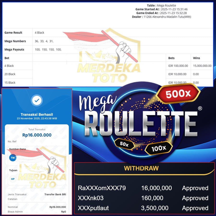 MERDEKATOTO BAGIIN CUAN TERUS, JP LAGI 16 JUTA NIH BOSKU!!
