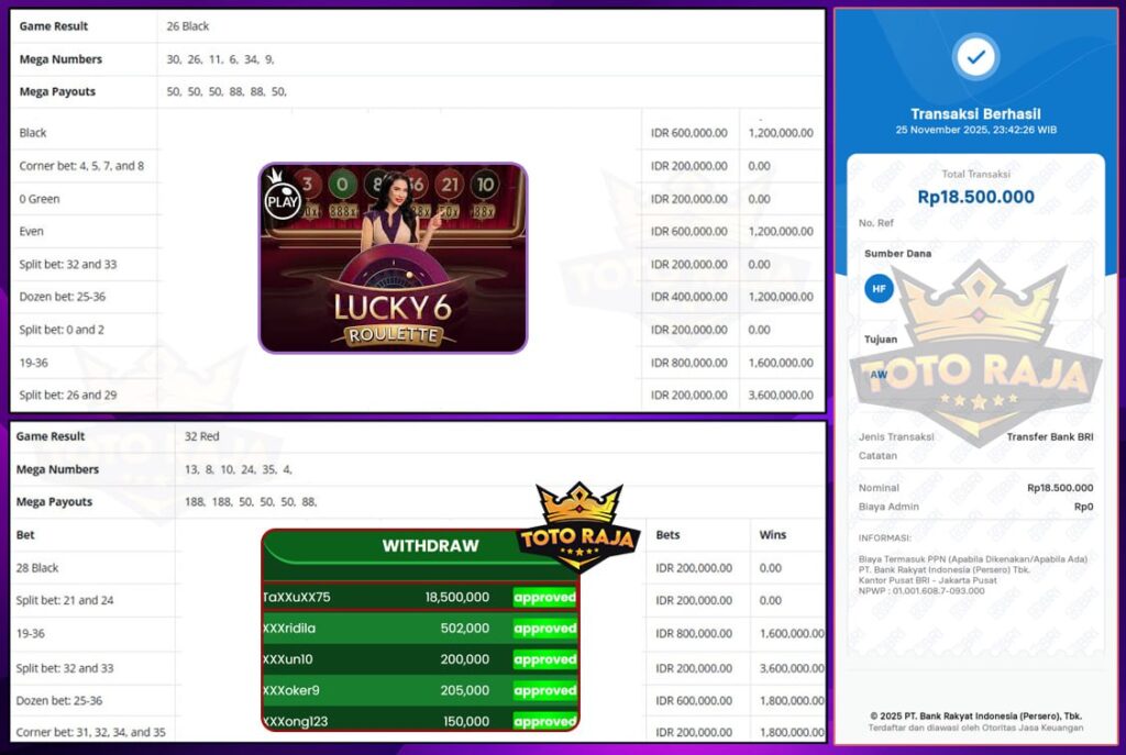 BIG WIN DI TOTORAJA DARI MEJA ROULETTE, 18 JUTA SUDAH DI REKENING!!