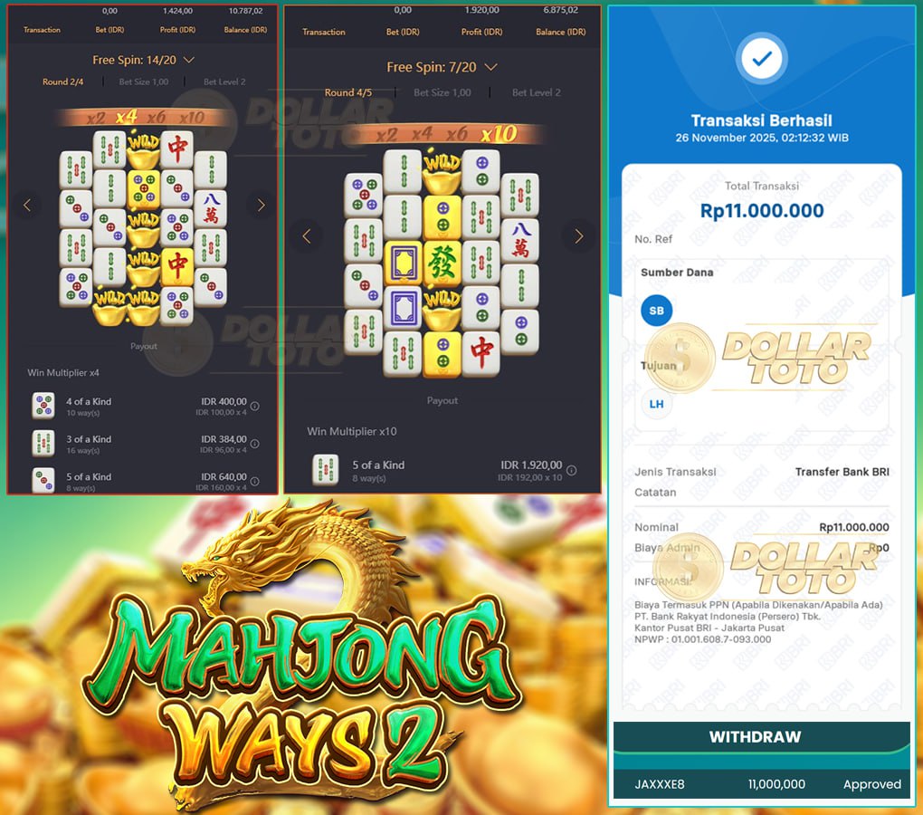 WIN LAGI BOSKU DI DOLLARTOTO!!