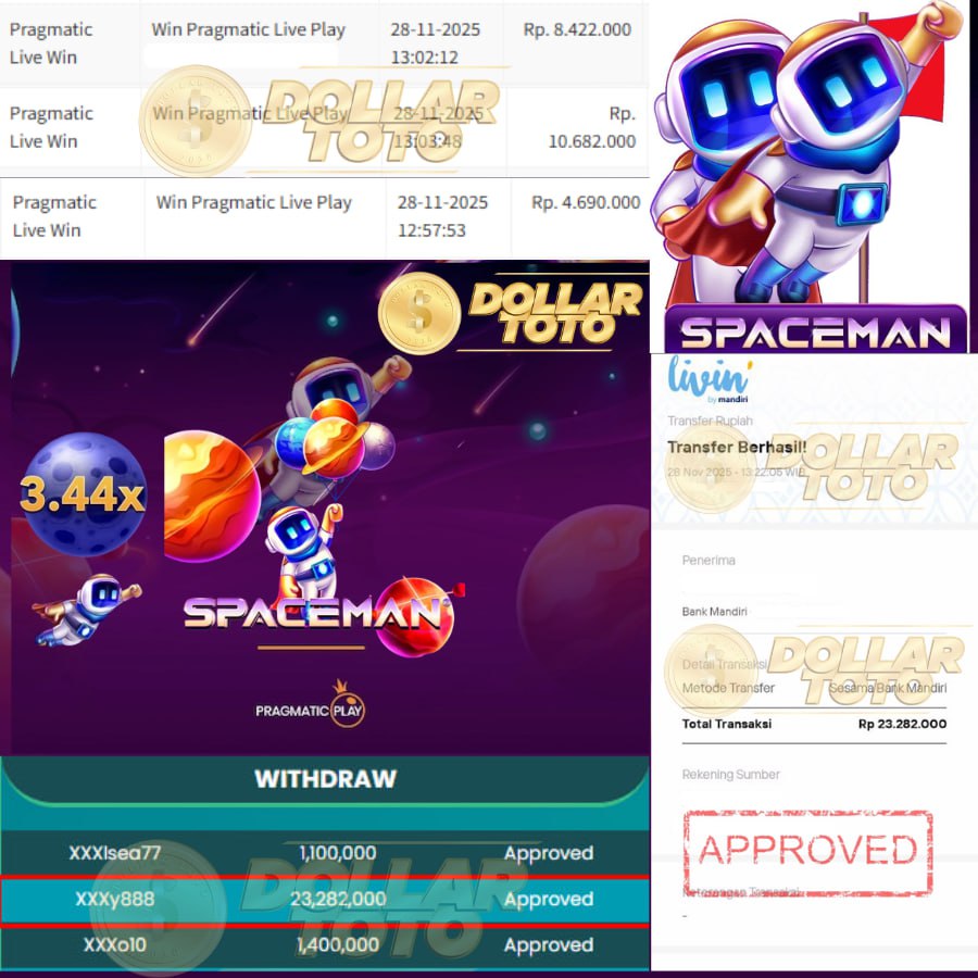 TERBANG TINGGI RAIH KEMENANGAN FANTASTIS DI SPACEMAN SEBESAR 23 JT DI DOLLARTOTO!