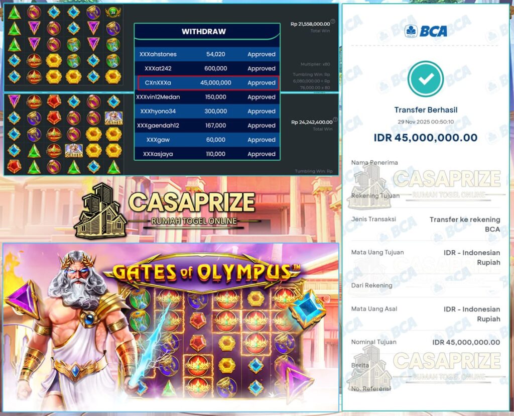 BIG WIN DI CASAPRIZE!! 45 JUTA LANGSUNG CAIR!!