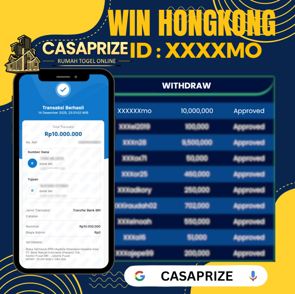 MEMBER CASAPRIZE JACKPOT DI PASARAN HONGKONG
