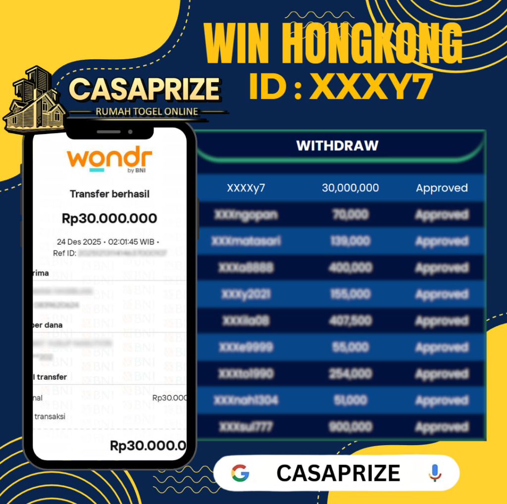 MEMBER CASAPRIZE JACKPOT DI PASARAN HONGKONG