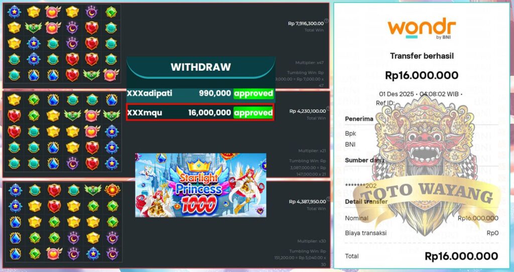 KEMENANGAN GANDA YANG BERHASIL DI DAPATKAN DARI KAKEK ZEUS DAN PERI CANTIK DI TOTOWAYANG!!