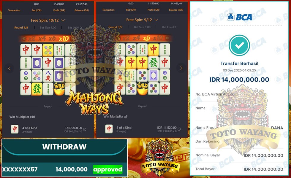 SEMBURAN NAGA CUAN DI TOTOWAYANG!! 14 JUTA SUDAH LANGSUNG MASUK KE REKENING!!