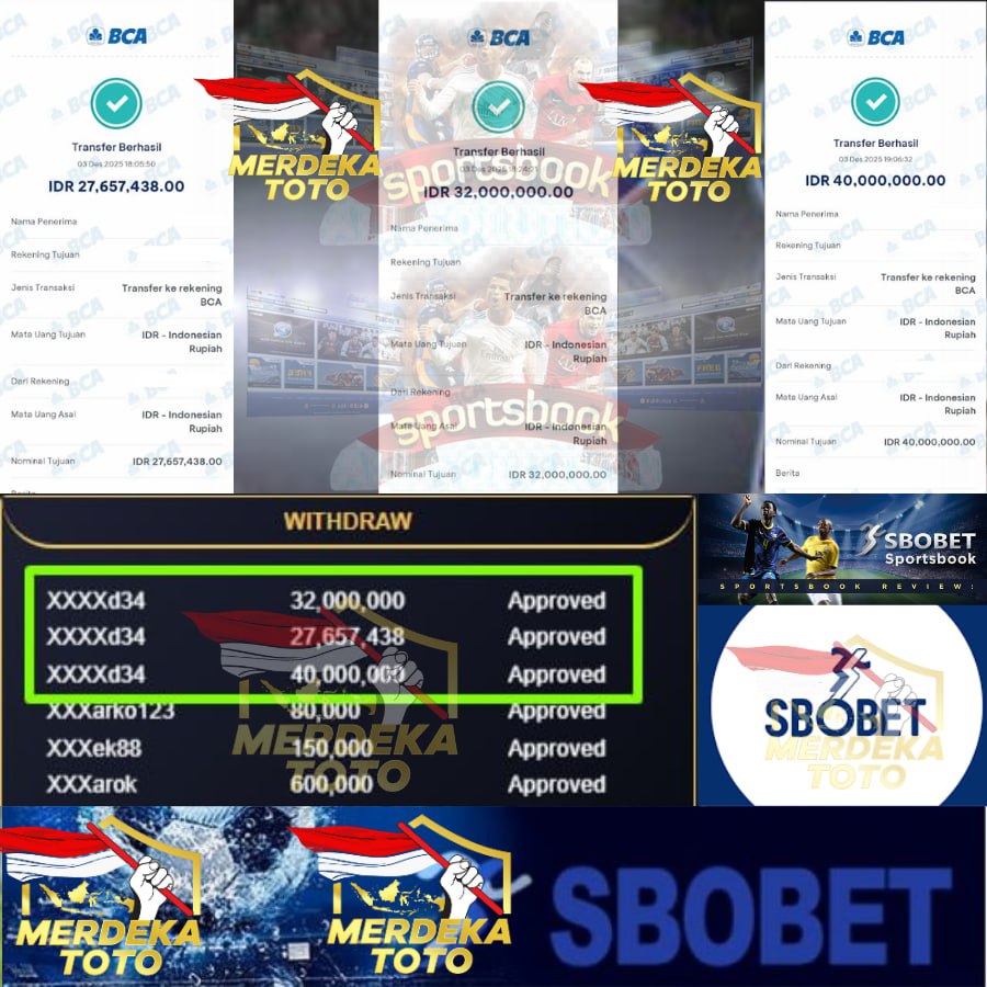 KEMENANGAN FANTASTIS SEBESAR 99 JT DI MERDEKATOTO WIN SBOBET SPORT!
