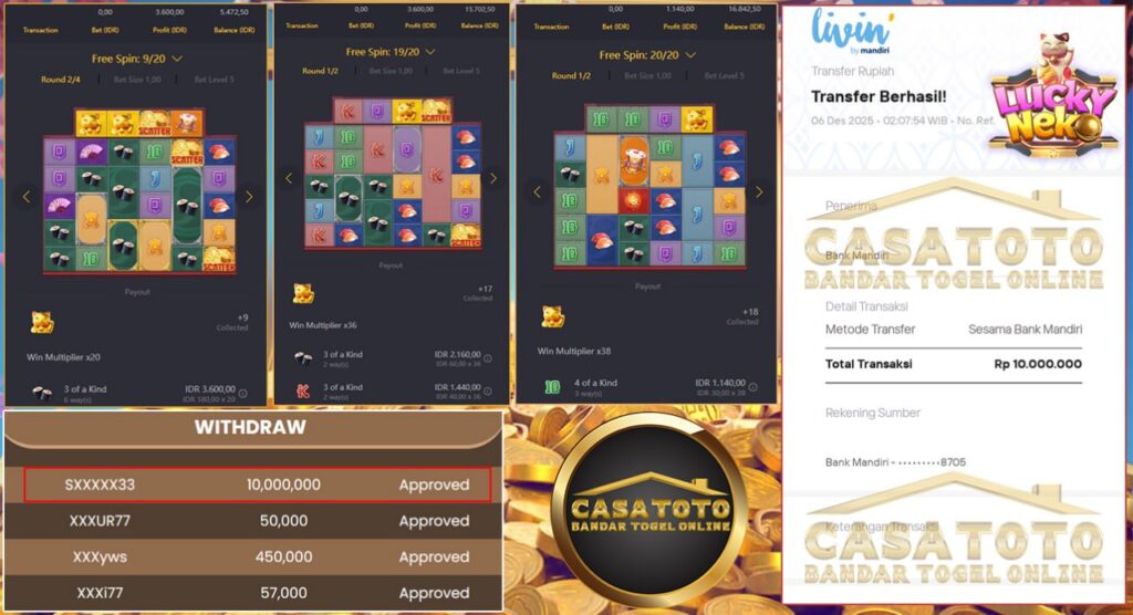 JANGAN NEKO - NEKO KALAU MAU CUAN LANGSUNG BERMAIN DI CASATOTO!!