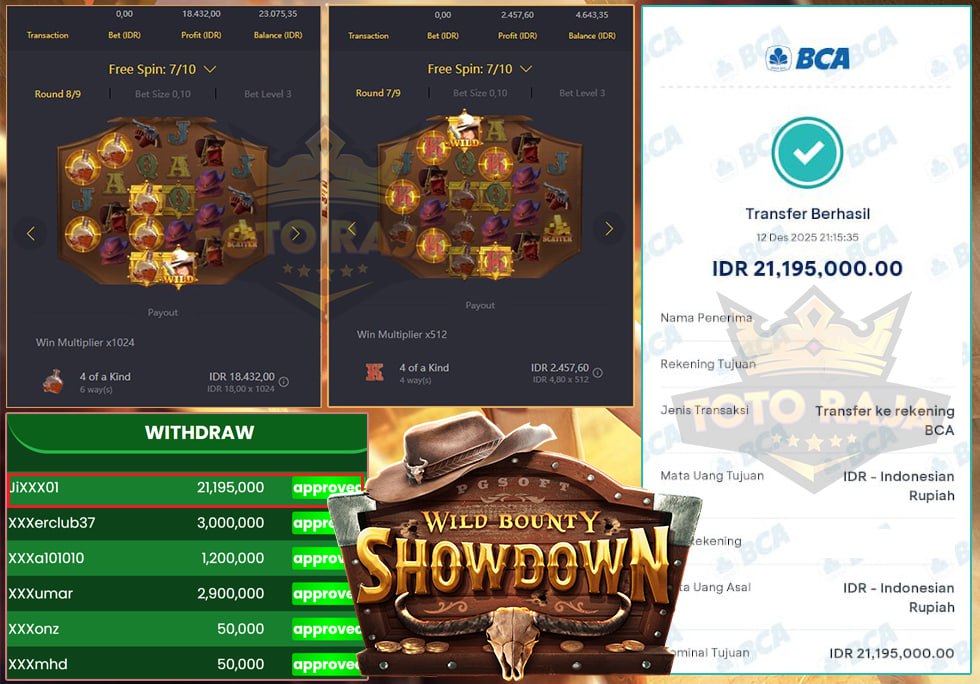 BIG WIN DI TOTORAJA!! WILD BOUNTY SD BERHASIL KASI 21 JUTA!!