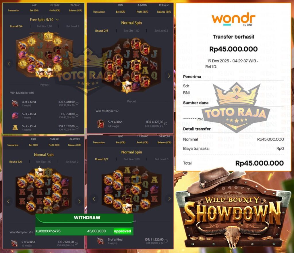 TOTORAJA LAGI GACOR HARI INI!! 45JT LANGSUNG MASUK TANPA RIBET!!!