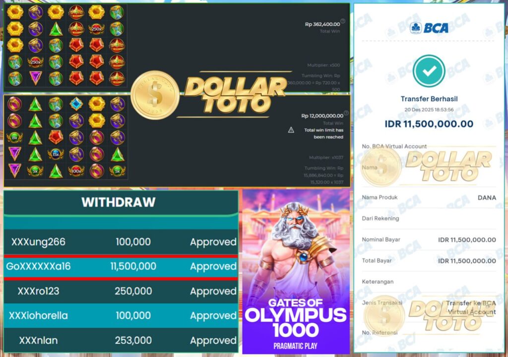 KAKEK KEMBALI TERBANTAI DI DOLLARTOTO!! CUAN MASUK TANPA TIBET!!