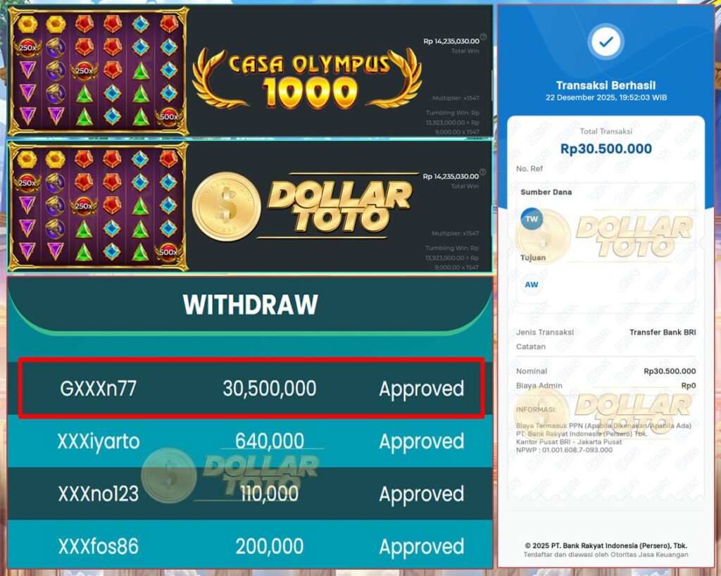 PETIR OLYMPUS TURUN SEPERTI HUJAN DI DOLLARTOTO DAN BISA BIKIN BANJIR CUAN!!