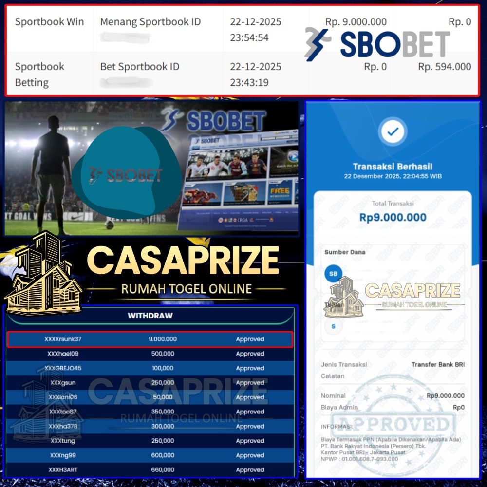 TENDANGAN CUAN DARI CASAPRIZE, 9JT BERHASIL GOL KE REKENING!!