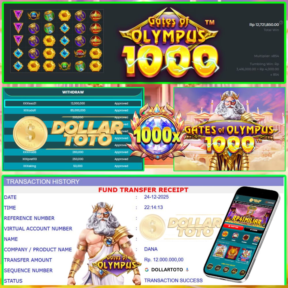 PETIR ZEUS MENGGEMA DI MALAM NATAL, 12JT MELETUP DI DOLLARTOTO!!