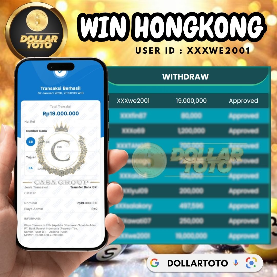 JACKPOT PAUS PASARAN HONGKONG HANYA DI DOLLARTOTO