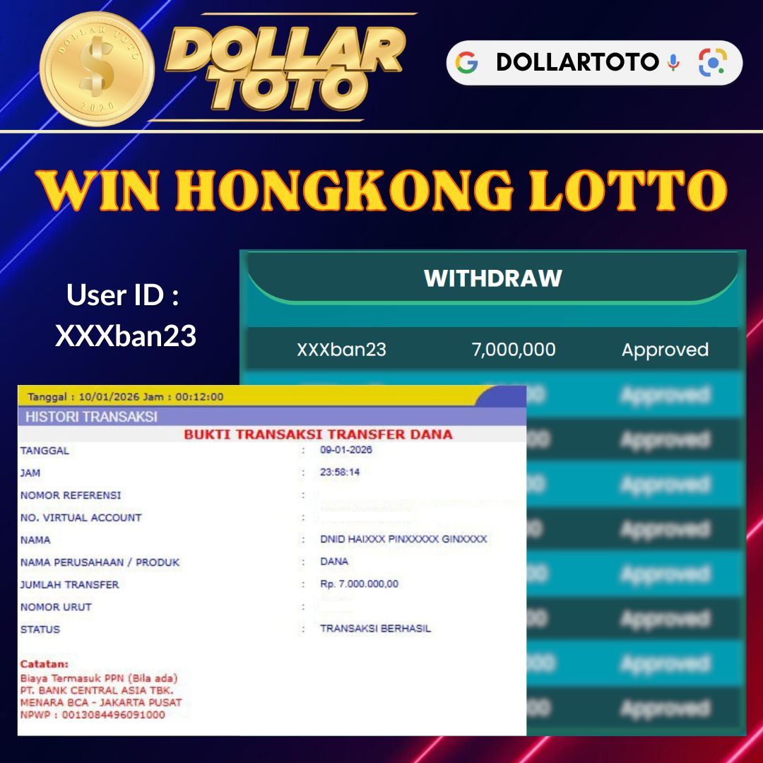 JACKPOT PAUS PASARAN HONGKONG LOTTO HANYA DI DOLLARTOTO