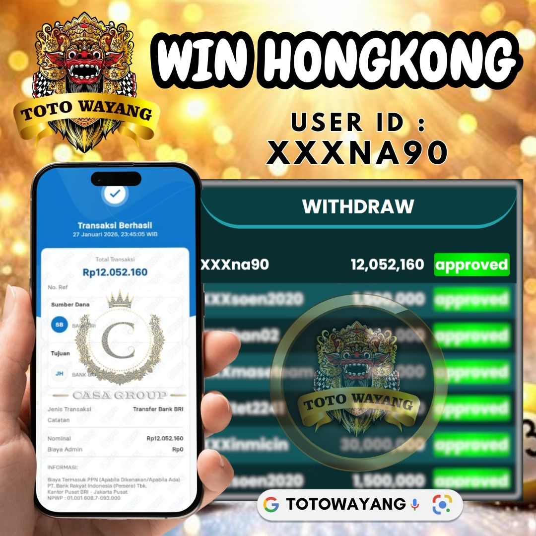 SELAMAT !! MEMBER TOTOWAYANG JACKPOT PAUS DI PASARAN HONGKONG
