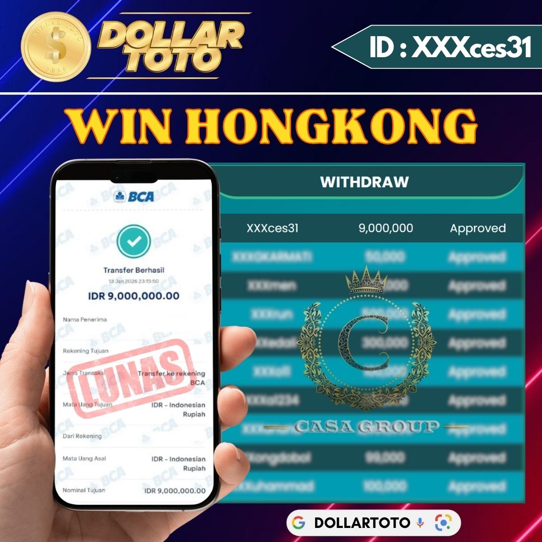 SELAMAT MEMBER JACKPOT PAUS PASARAN HONGKONG HANYA DI DOLLARTOTO