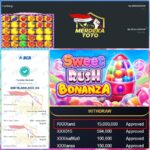 SWEET RUSH BONANZA MERDEKATOTO LAGI GACOR WIN FANTASTIS 15JT