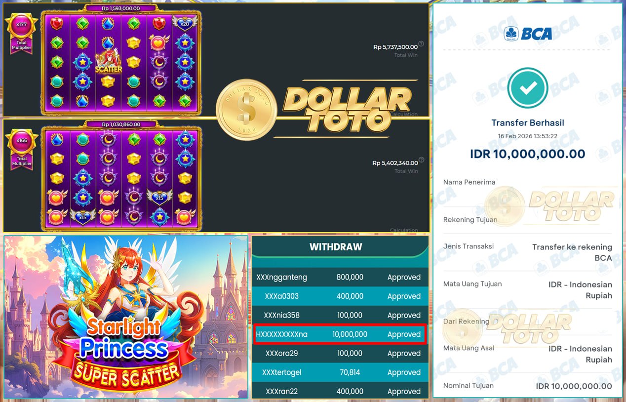 SPIN SEKALI WIN 10JT DI STARLIGHT PRINCESS DOLLARTOTO GAK MAIN-MAIN !! 