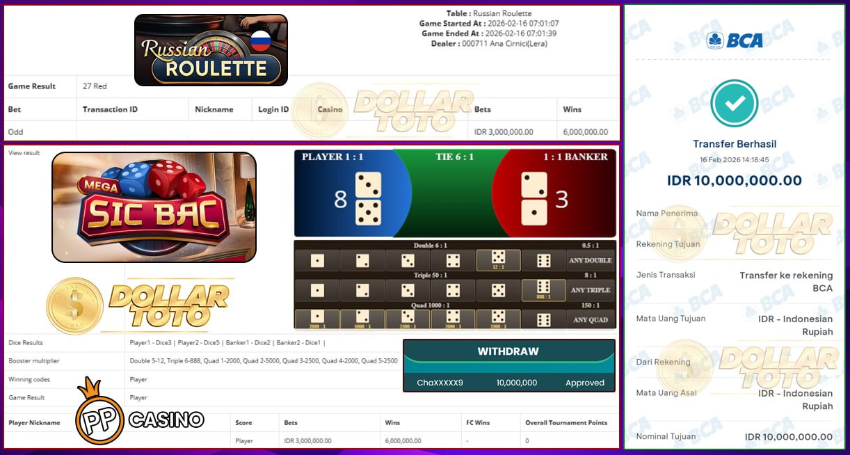 JACKPOT FANTASTIS 10 JUTA DI LIVE CASINO DOLLARTOTO