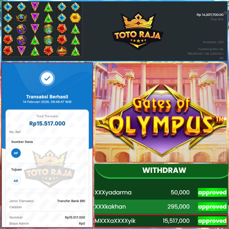 PETIR ZEUS KEMBALI BERAKSI DI TOTORAJA CUAN LAGI SEBESAR 15 JTAN 