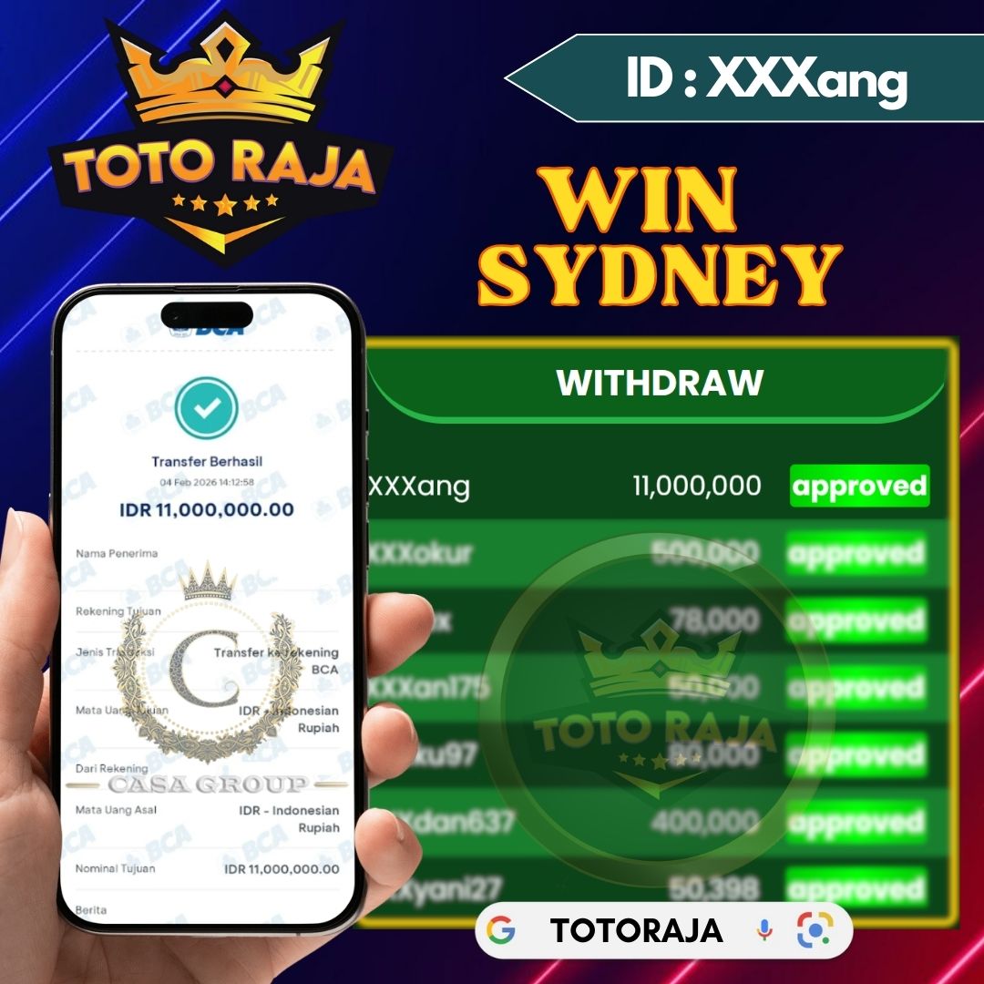 SELAMAT !! MEMBER TOTORAJA JACKPOT PAUS DI PASARAN SYDNEY 