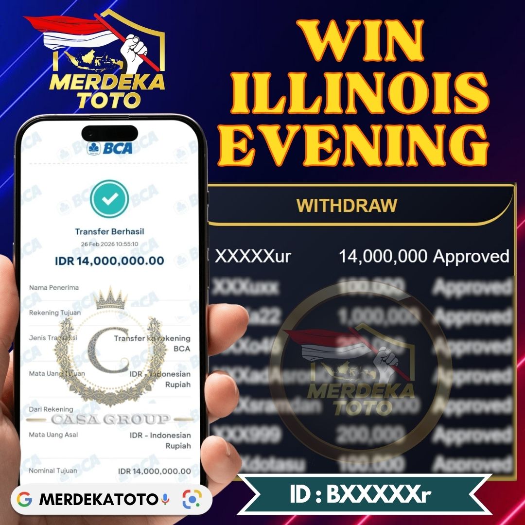 SELAMAT !! MEMBER MERDEKATOTO JACKPOT PAUS DI PASARAN ILLINOIS EVENING