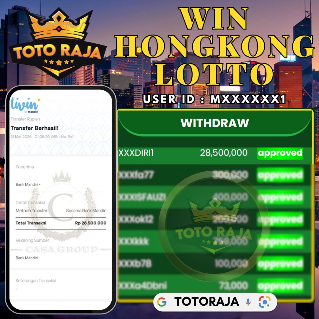 MELEDAK !! SELAMAT MEMBER TOTORAJA JACKPOT PAUS DI PASARAN HONGKONG LOTTO