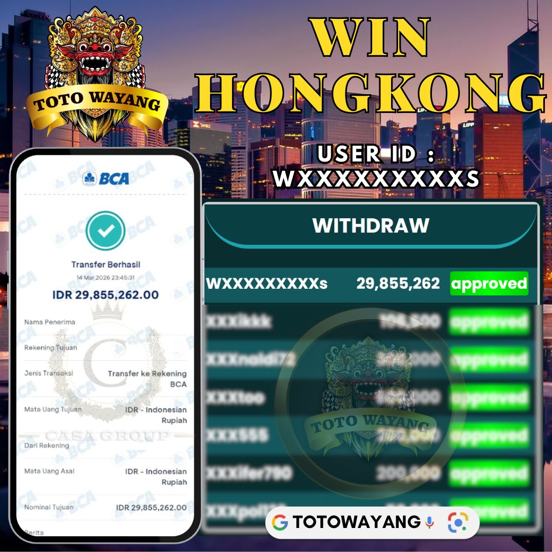 MELEDAK !! SELAMAT MEMBER TOTOWAYANG JACKPOT PAUS DI PASARAN HONGKONG