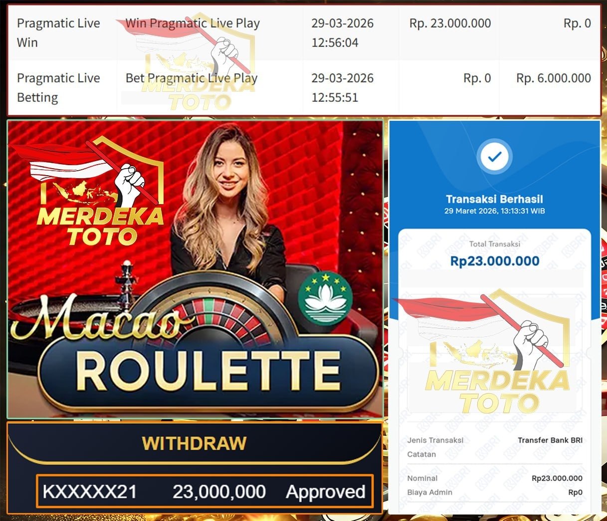 MERDEKATOTO TEMPATNYA REJEKI DATANG TERUS!!