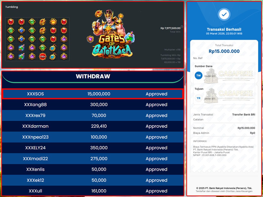 KEJUTAN BESAR TURUN DI CASAPRIZE WIN 15JT LANGSUNG MASUK TANPA AMPUN!