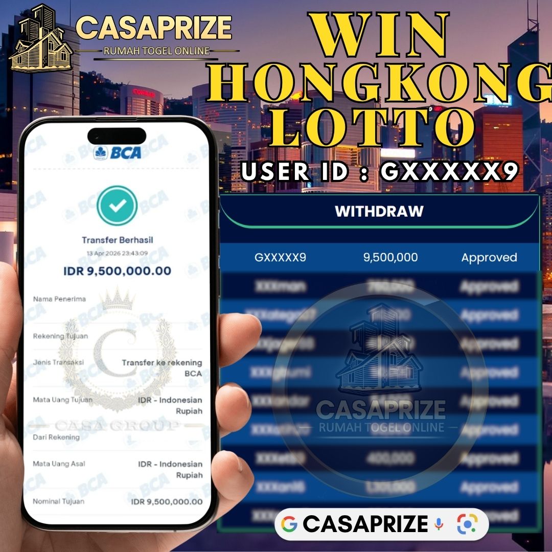 MELEDAK !! SELAMAT MEMBER CASAPRIZE JACKPOT PAUS DI PASARAN HONGKONG LOTTO