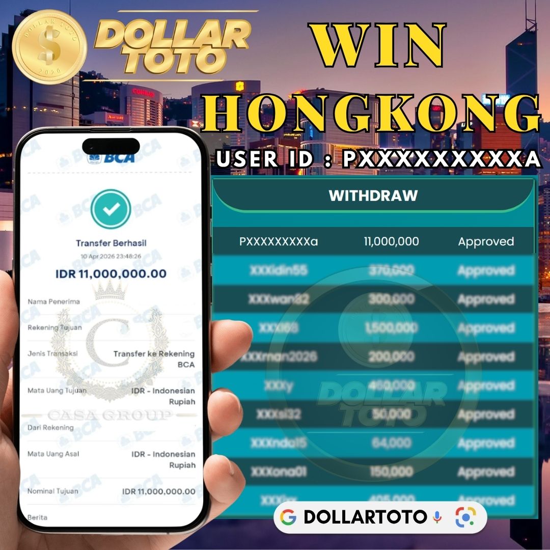 MELEDAK !! SELAMAT MEMBER DOLLARTOTO JACKPOT PAUS DI PASARAN HONGKONG