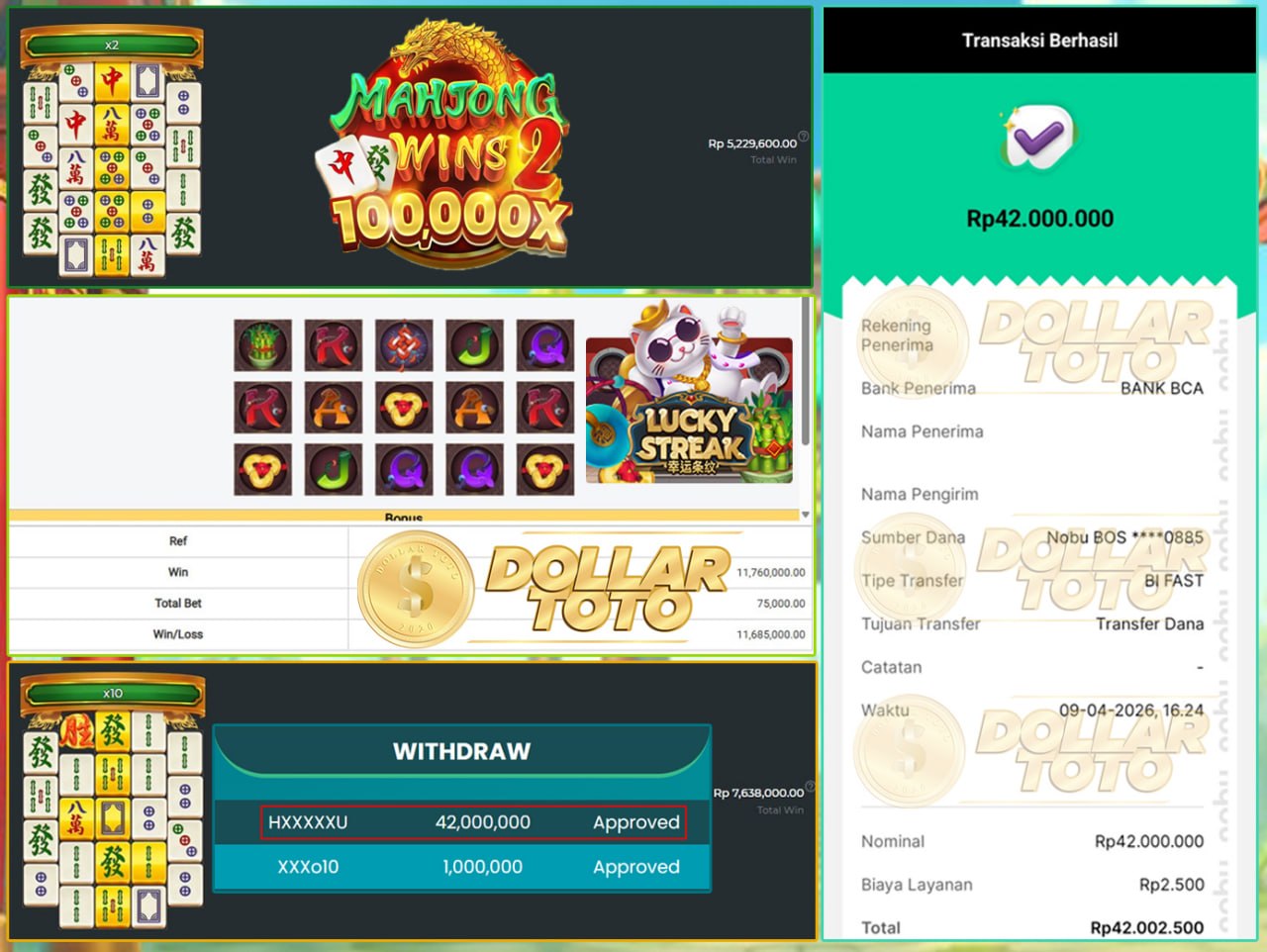 DOUBLE JACKPOT MENGGILA DI DOLLARTOTO!! 