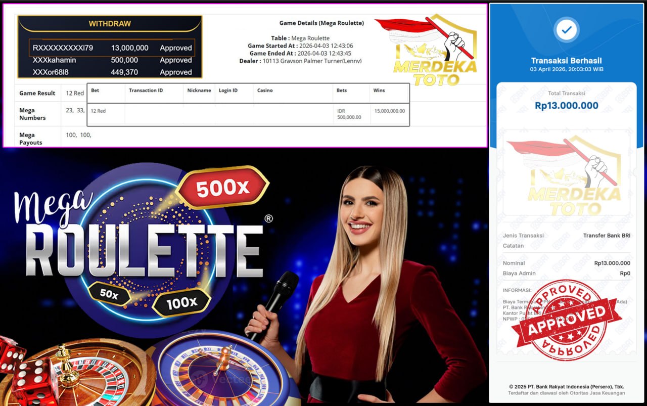 JP SENSASIAONAL LAGI DI MEGA ROULETTE MERDEKATOTO KETUAA!!!
