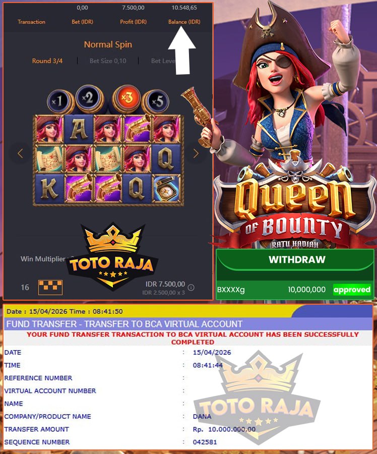  TEMBAKAN JACKPOT FANTASTIS DARI SANG BAJAK LAUT!!!