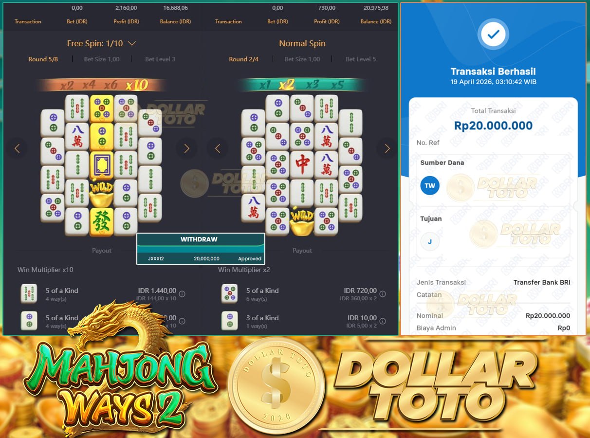  TOTOWAYAN GACOR TERUS BOSKU, BERIKAN KEMENANGAN LAGI SEBESAR 20JT!!