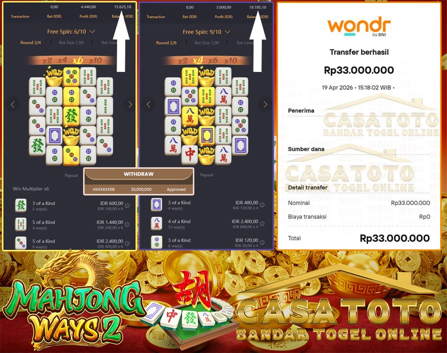 REZEKI MAHJONG DI CASATOTO TURUN DERAS