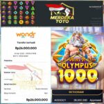 CUN LAGI DI MERDEKATOTO SEBESAR 26 JT DI GATES OF OLYMPUS 1000!!