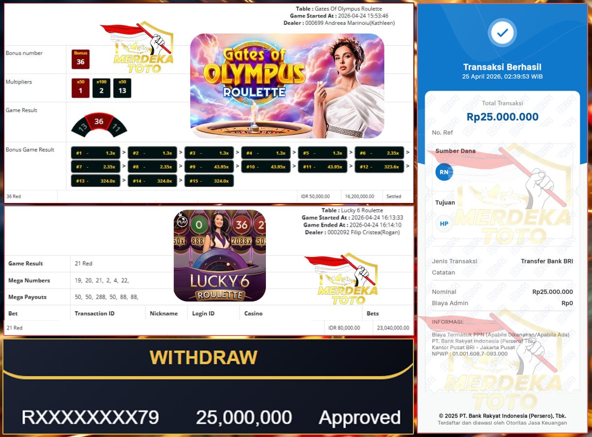  2 GAME BAWA HOKI BOSKU, WIN SEBESAR 25 JT DI MERDEKATOTO!!