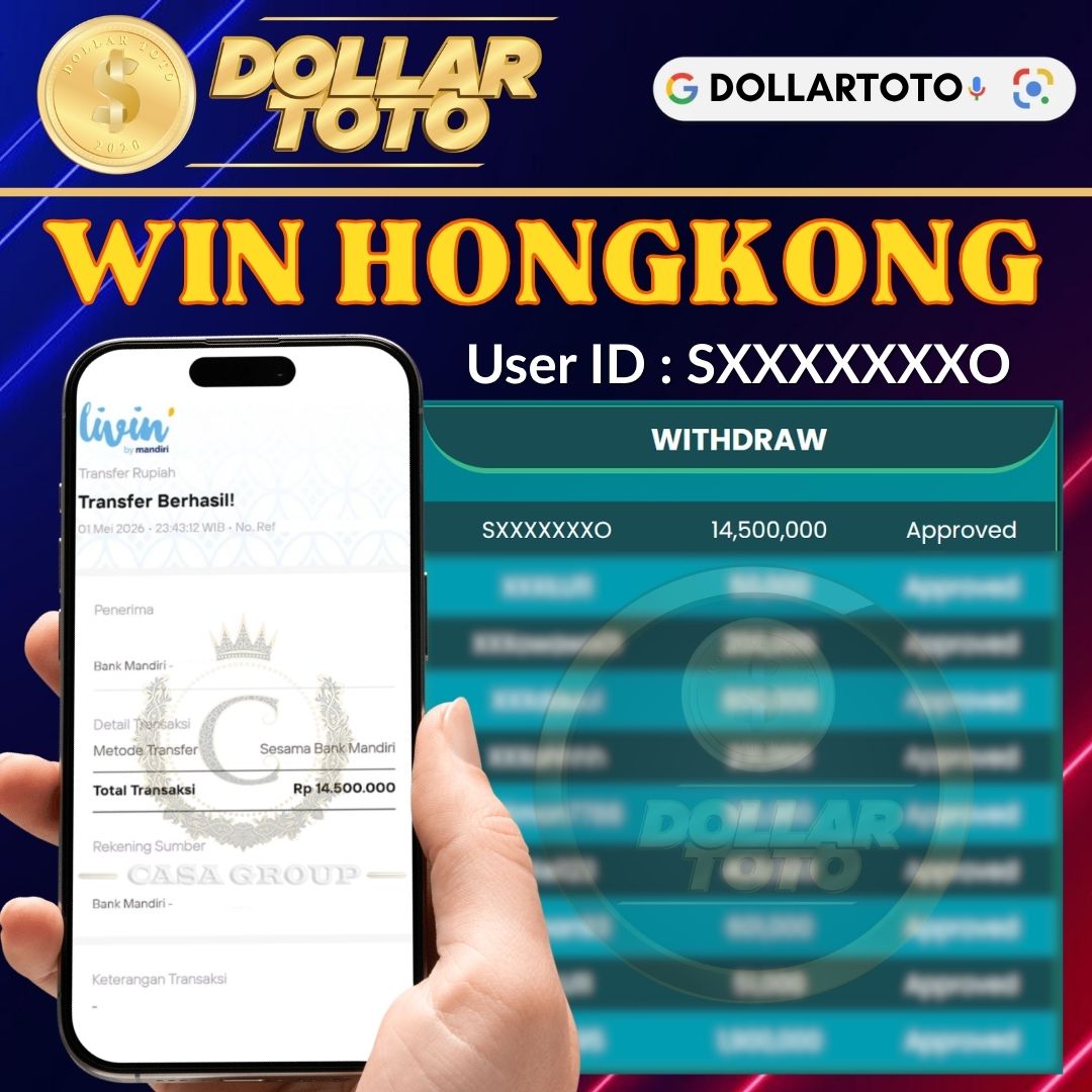 MELEDAK !! SELAMAT MEMBER DOLLARTOTO JACKPOT PAUS DI PASARAN HONGKONG 