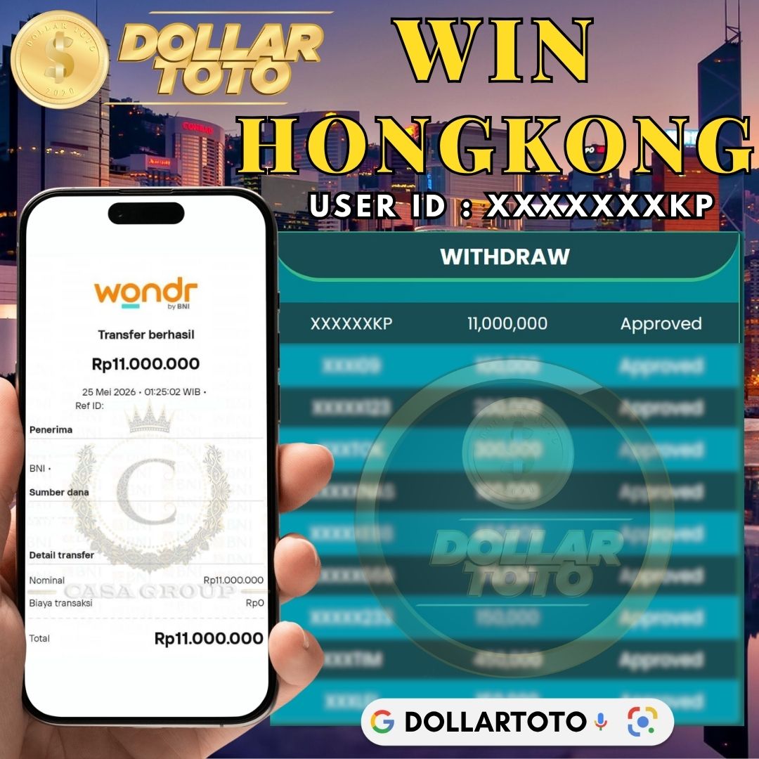 MELEDAK !! SELAMAT MEMBER DOLLARTOTO JACKPOT PAUS DI PASARAN HONGKONG 