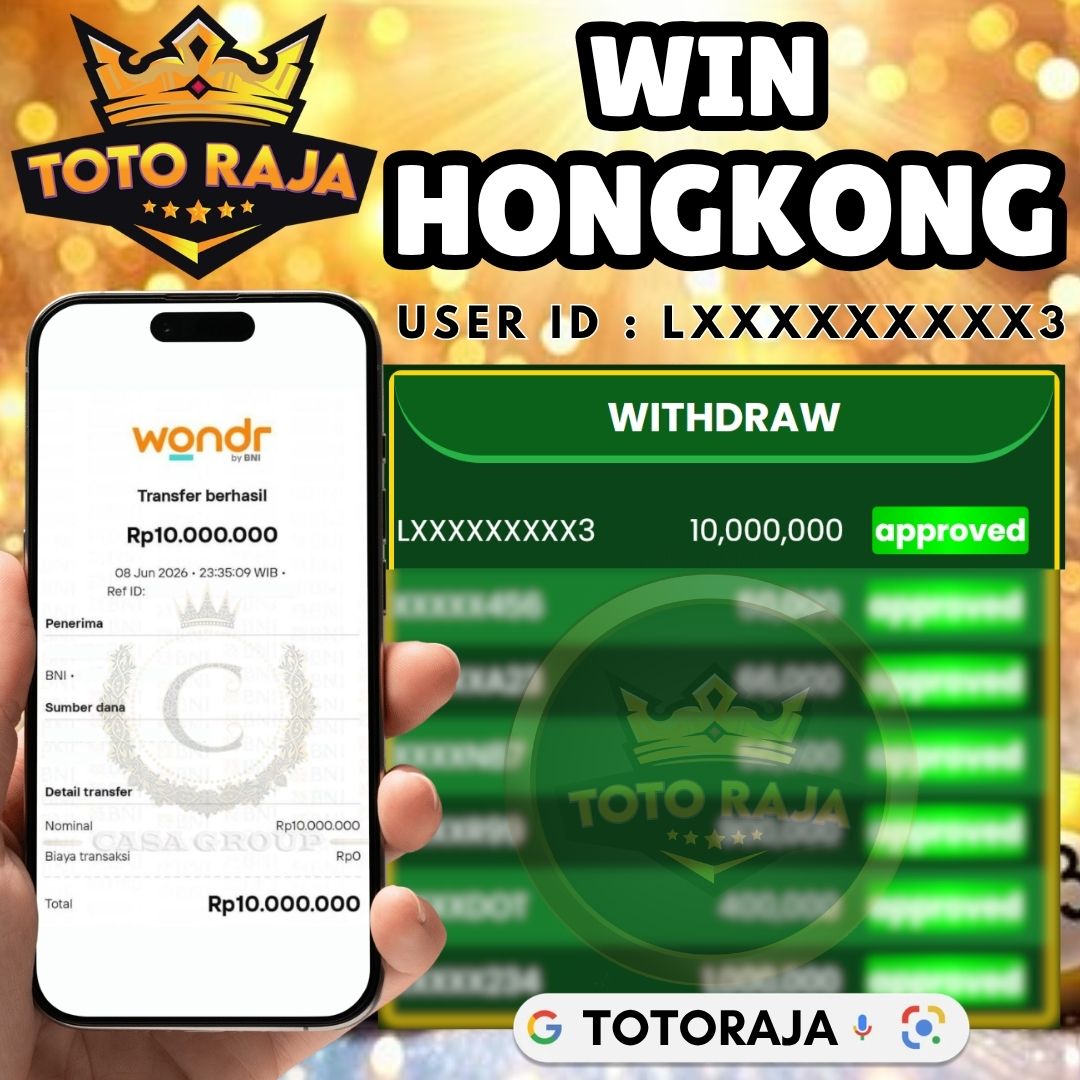 MELEDAK !! SELAMAT MEMBER TOTORAJA JACKPOT PAUS DI PASARAN HONGKONG 