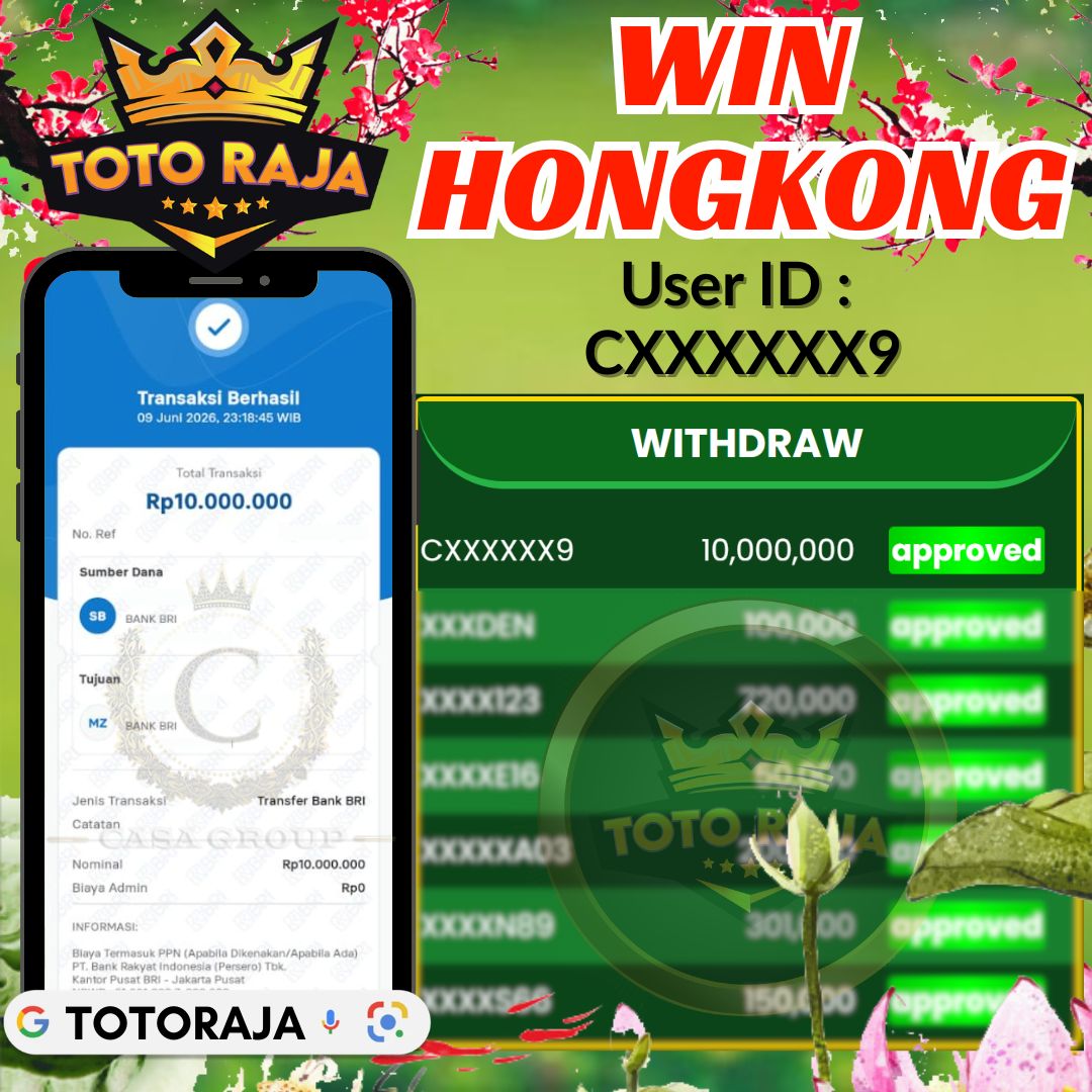 MELEDAK !! SELAMAT MEMBER TOTORAJA JACKPOT PAUS DI PASARAN HONGKONG 